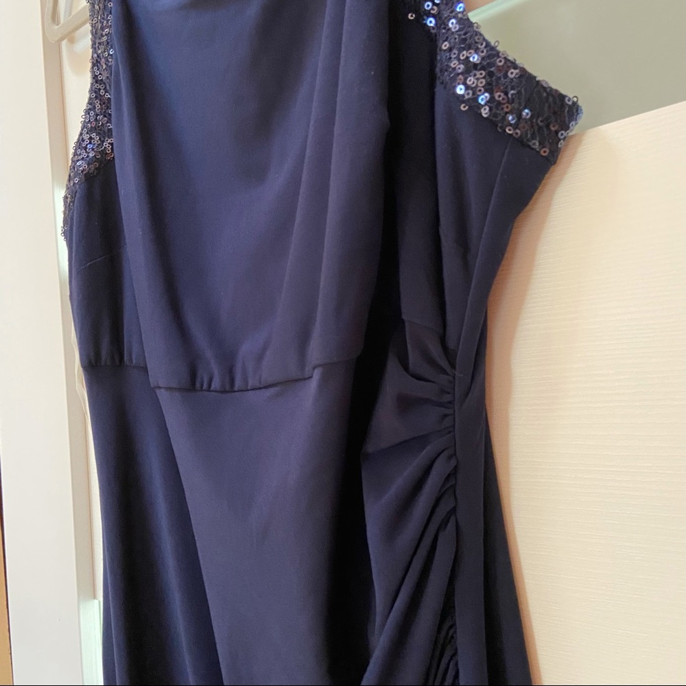 NWT American Living navy elegant knee midi dress plus - Picture 7 of 9